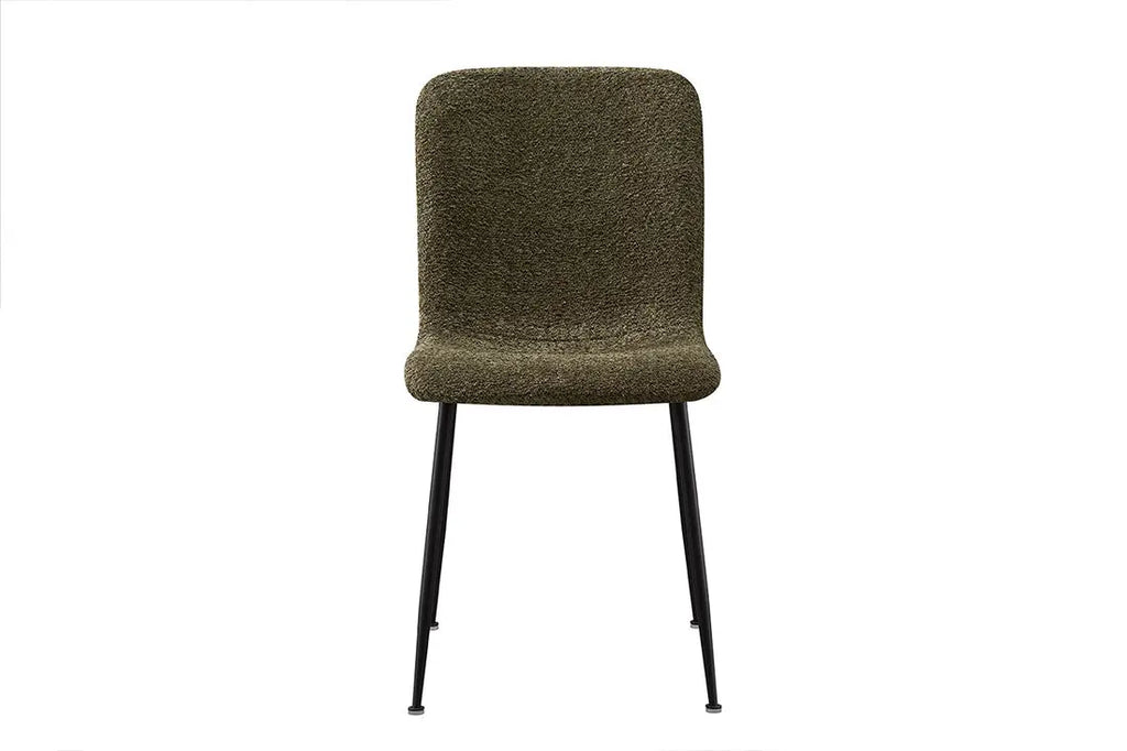 Chaise ALICYA Bouclé Vert – 42 x 57 cm | TIKAYLA