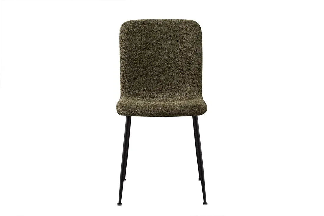 Chaise ALICYA Bouclé Vert – 42 x 57 cm | TIKAYLA