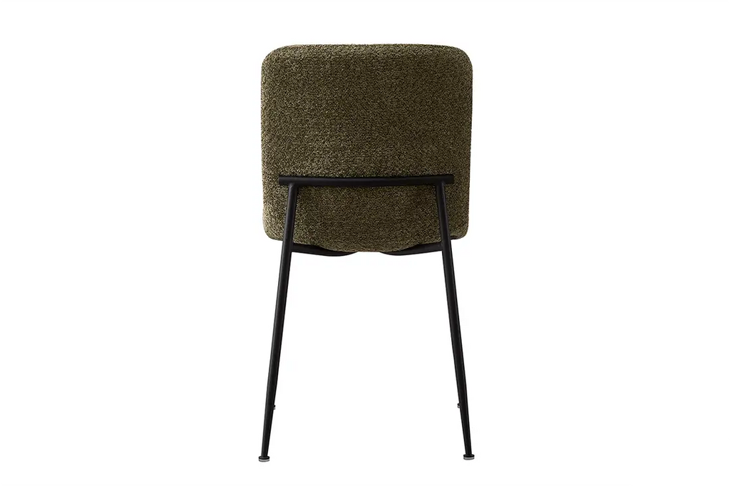Chaise ALICYA Bouclé Vert – 42 x 57 cm | TIKAYLA