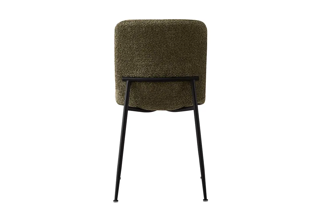 Chaise ALICYA Bouclé Vert – 42 x 57 cm | TIKAYLA