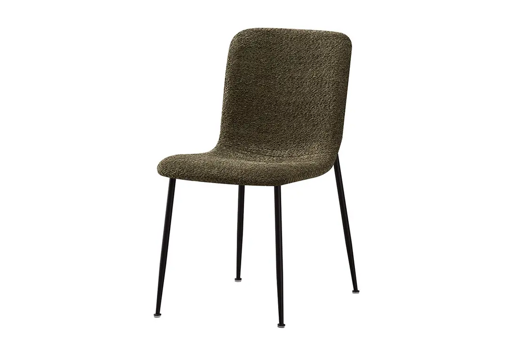 Chaise ALICYA Bouclé Vert – 42 x 57 cm | TIKAYLA