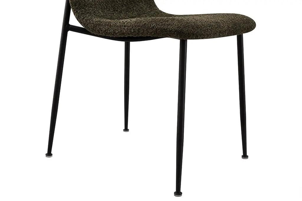 Chaise ALICYA Bouclé Vert – 42 x 57 cm | TIKAYLA