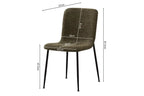 Chaise ALICYA Bouclé Vert – 42 x 57 cm | TIKAYLA