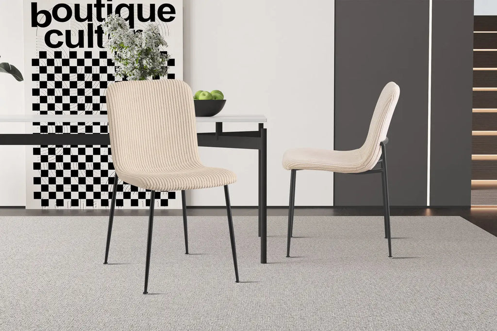 Chaise ALICYA Corduroy Beige – 42 x 57 cm | TIKAYLA