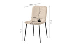 Chaise ALICYA Corduroy Beige – 42 x 57 cm | TIKAYLA