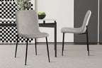 Chaise ALICYA Corduroy Gris clair – 42 x 57 cm | TIKAYLA