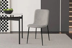 Chaise ALICYA Corduroy Gris clair – 42 x 57 cm | TIKAYLA