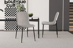 Chaise ALICYA Corduroy Gris clair – 42 x 57 cm | TIKAYLA