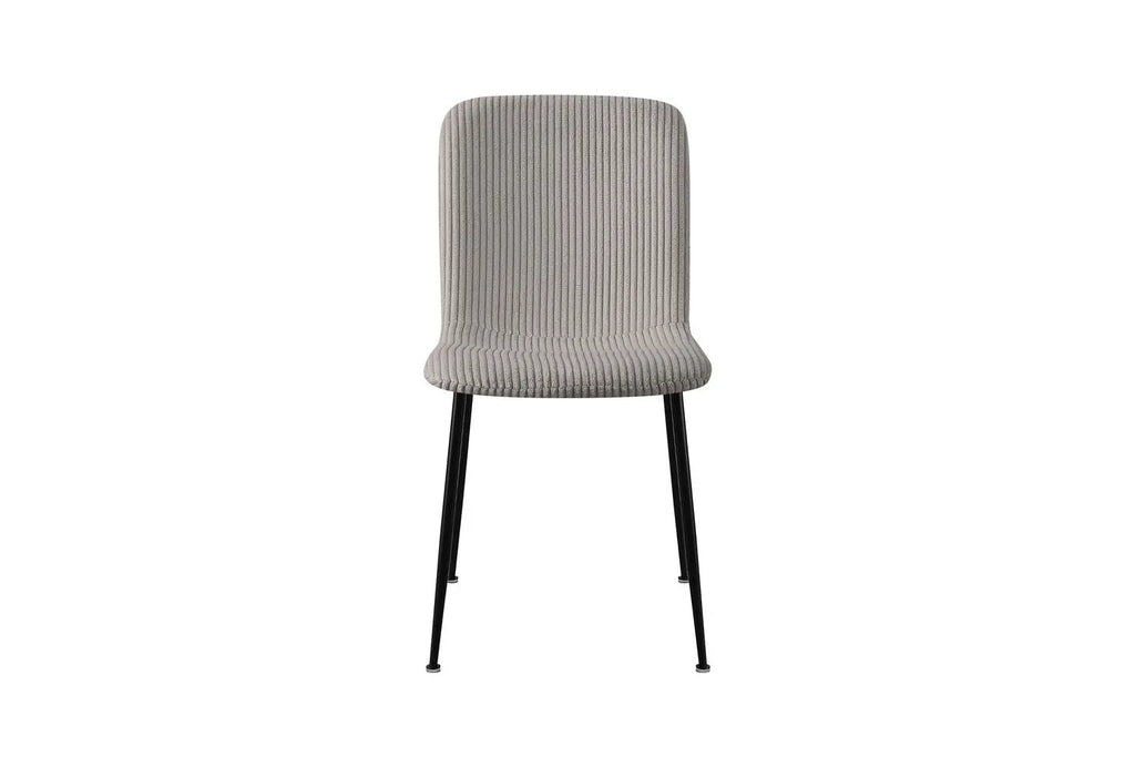 Chaise ALICYA Corduroy Gris clair – 42 x 57 cm | TIKAYLA