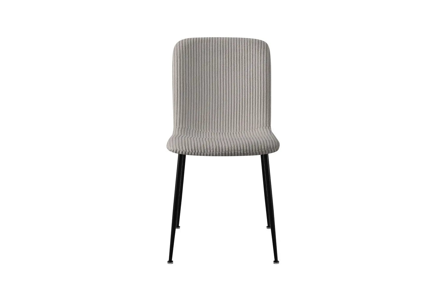 Chaise ALICYA Corduroy Gris clair – 42 x 57 cm | TIKAYLA