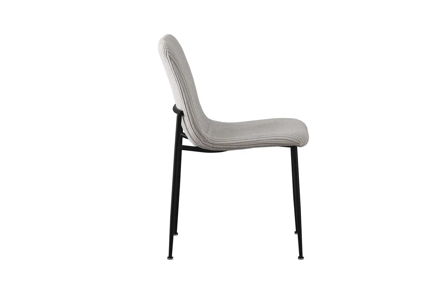 Chaise ALICYA Corduroy Gris clair – 42 x 57 cm | TIKAYLA