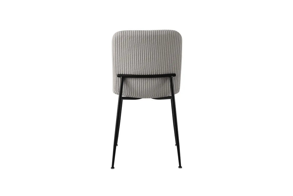 Chaise ALICYA Corduroy Gris clair – 42 x 57 cm | TIKAYLA