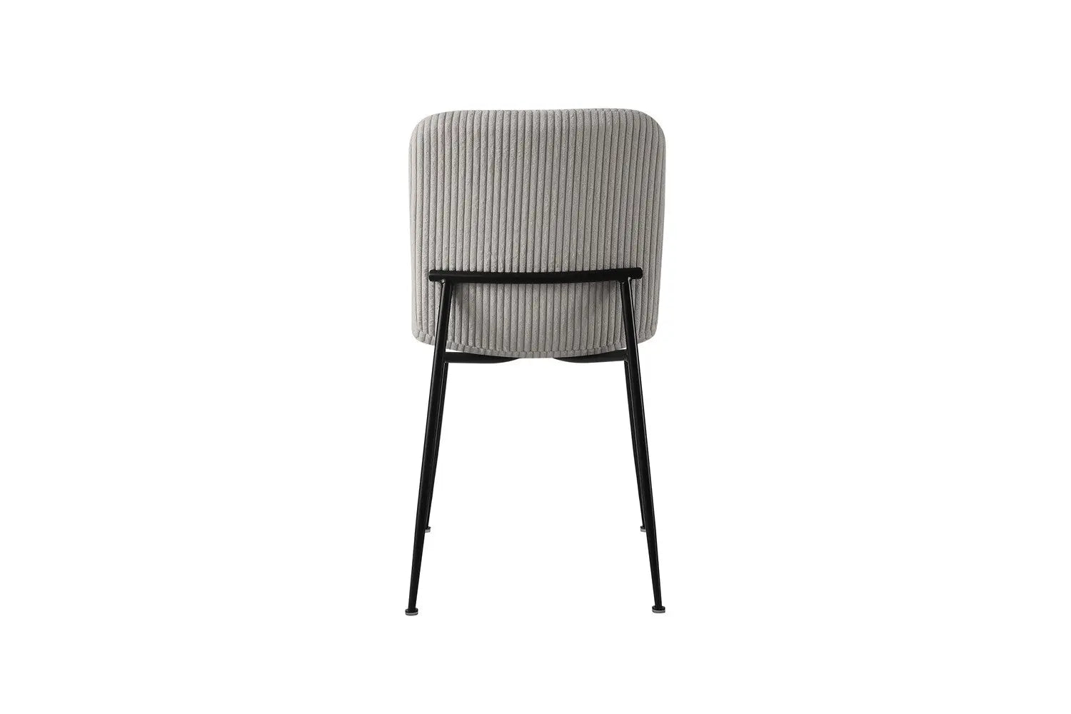 Chaise ALICYA Corduroy Gris clair – 42 x 57 cm | TIKAYLA