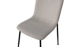 Chaise ALICYA Corduroy Gris clair – 42 x 57 cm | TIKAYLA