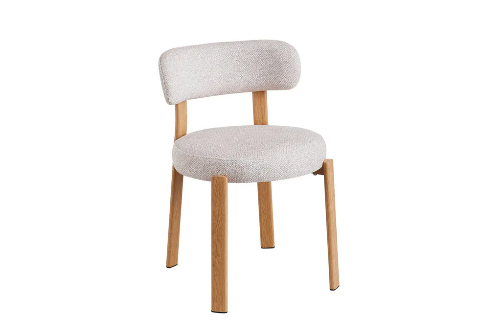 Chaise SAFYA Naturel Tissu Beige - détail dossier