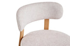Chaise SAFYA Naturel Tissu Beige - détail piètement effet bois