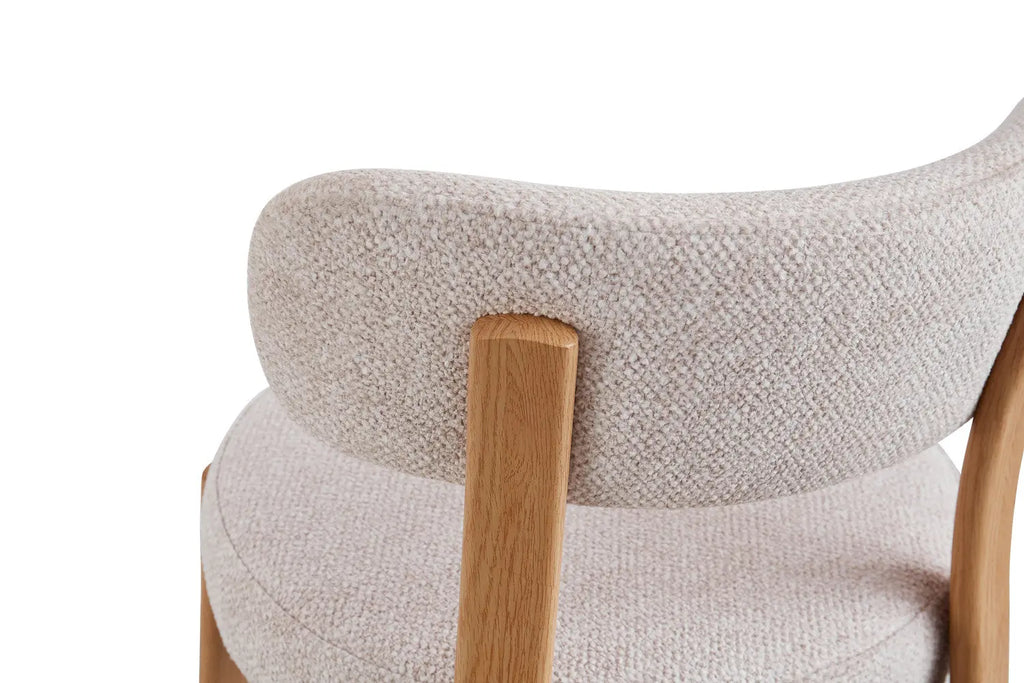 Chaise SAFYA Naturel Tissu Beige - vue en salle à manger