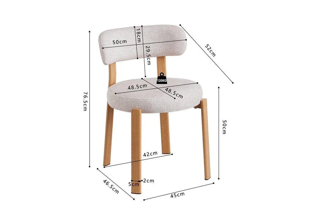 Chaise SAFYA Naturel Tissu Beige - vue lifestyle