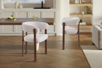 Chaise avec accoudoirs SAFYA Noyer - vue côté