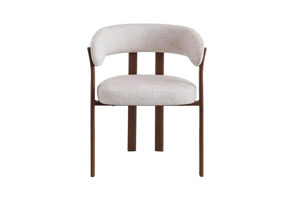 Chaise avec accoudoirs SAFYA Noyer - détail accoudoirs