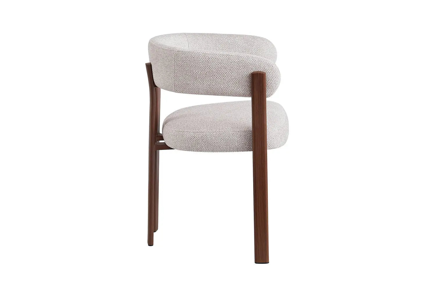 Chaise avec accoudoirs SAFYA Noyer - détail piètement effet bois