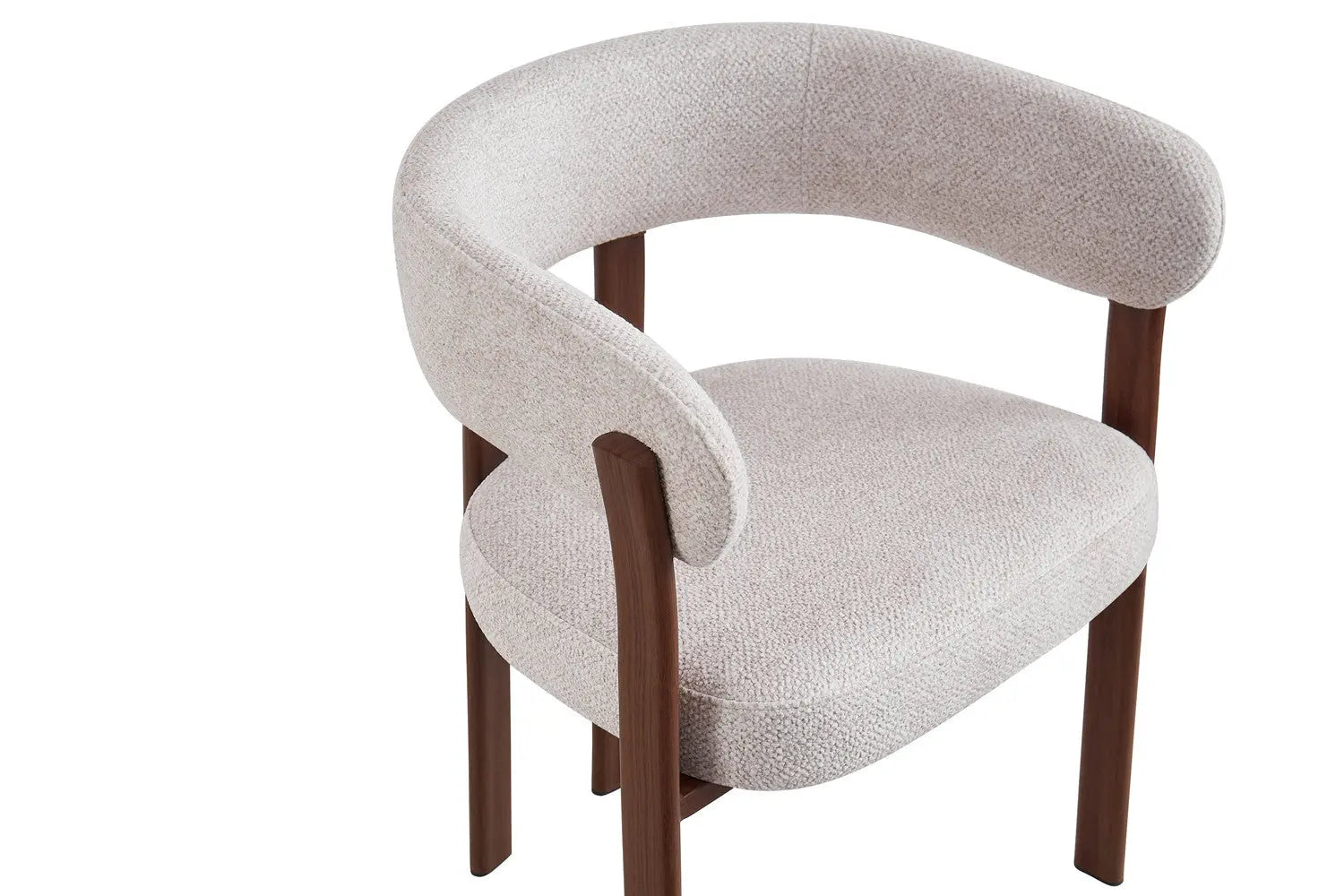 Chaise avec accoudoirs SAFYA Noyer - vue en salle à manger
