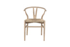 Chaise en Bois d'Orme avec l'Assise Tissé en Jonc de Mer BARTY - 55 x 52.5cm ROUSSEAU
