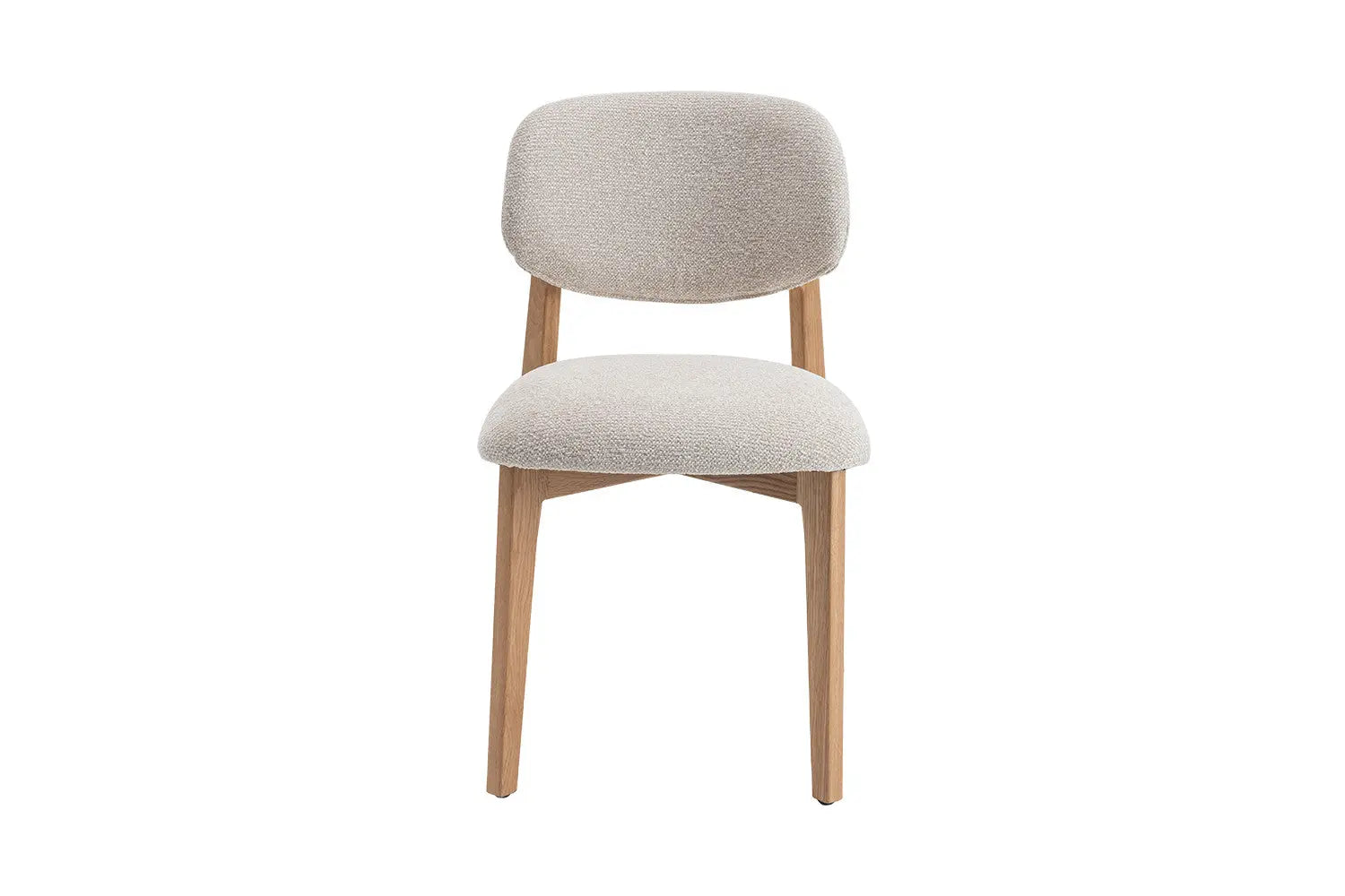 Chaise de salle à manger KAYA Chêne clair et Beige – 48 x 59 cm | TIKAYLA