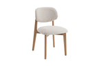Chaise de salle à manger KAYA Chêne clair et Beige – 48 x 59 cm | TIKAYLA