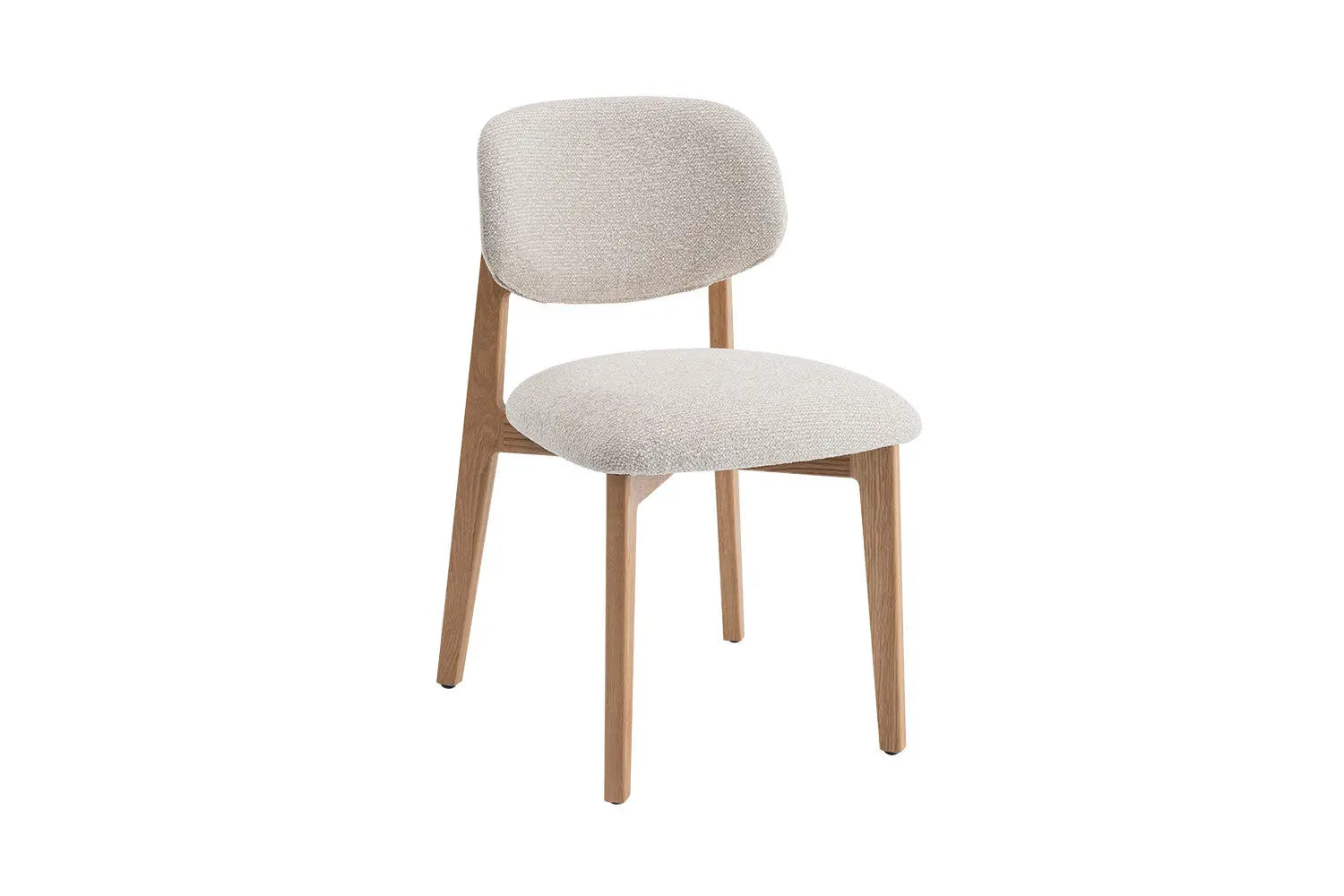 Chaise de salle à manger KAYA Chêne clair et Beige – 48 x 59 cm | TIKAYLA