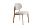 Chaise de salle à manger KAYA Chêne clair et Beige – 48 x 59 cm | TIKAYLA