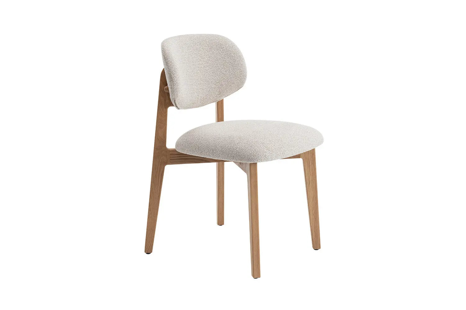 Chaise de salle à manger KAYA Chêne clair et Beige – 48 x 59 cm | TIKAYLA