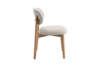 Chaise de salle à manger KAYA Chêne clair et Beige – 48 x 59 cm | TIKAYLA