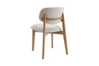 Chaise de salle à manger KAYA Chêne clair et Beige – 48 x 59 cm | TIKAYLA