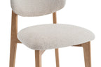 Chaise de salle à manger KAYA Chêne clair et Beige – 48 x 59 cm | TIKAYLA