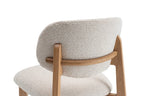 Chaise de salle à manger KAYA Chêne clair et Beige – 48 x 59 cm | TIKAYLA