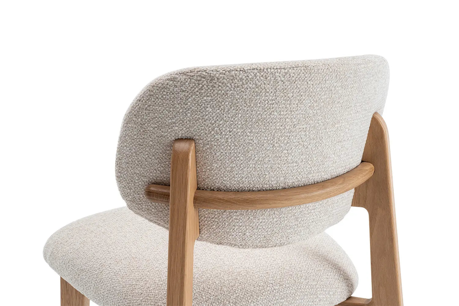 Chaise de salle à manger KAYA Chêne clair et Beige – 48 x 59 cm | TIKAYLA