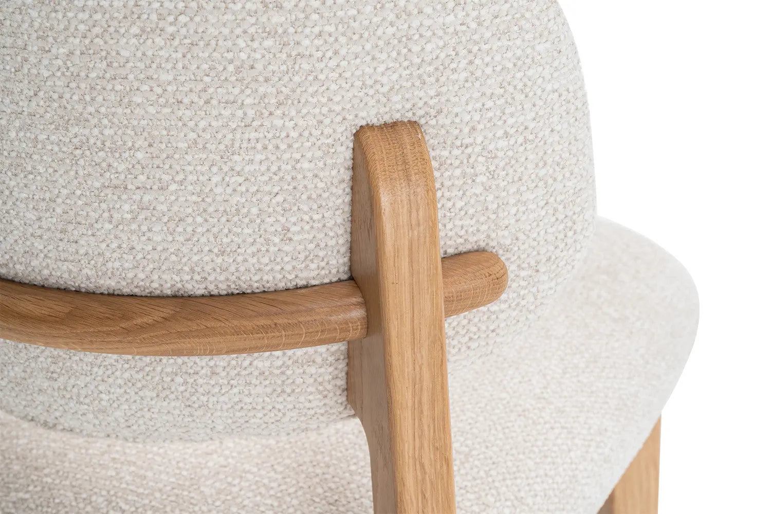 Chaise de salle à manger KAYA Chêne clair et Beige – 48 x 59 cm | TIKAYLA