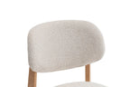 Chaise de salle à manger KAYA Chêne clair et Beige – 48 x 59 cm | TIKAYLA