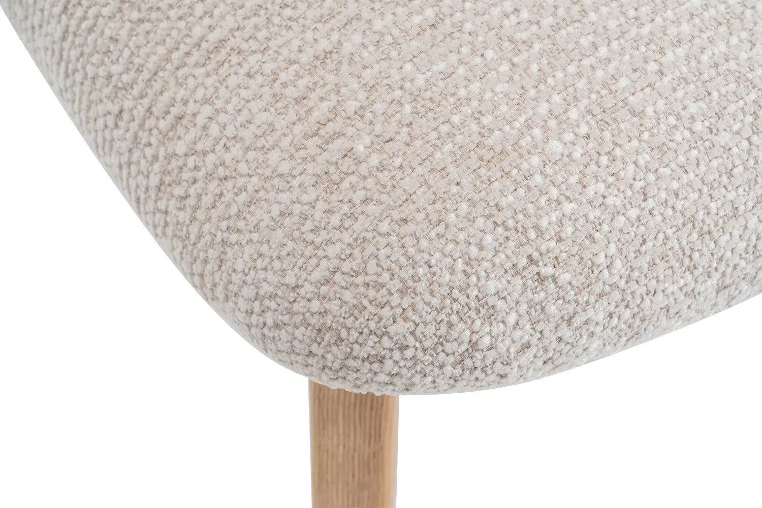 Chaise de salle à manger KAYA Chêne clair et Beige – 48 x 59 cm | TIKAYLA