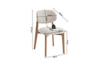 Chaise de salle à manger KAYA Chêne clair et Beige – 48 x 59 cm | TIKAYLA