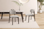 Chaise de salle à manger KAYA Chêne foncé et Sable – 48 x 59 cm | TIKAYLA
