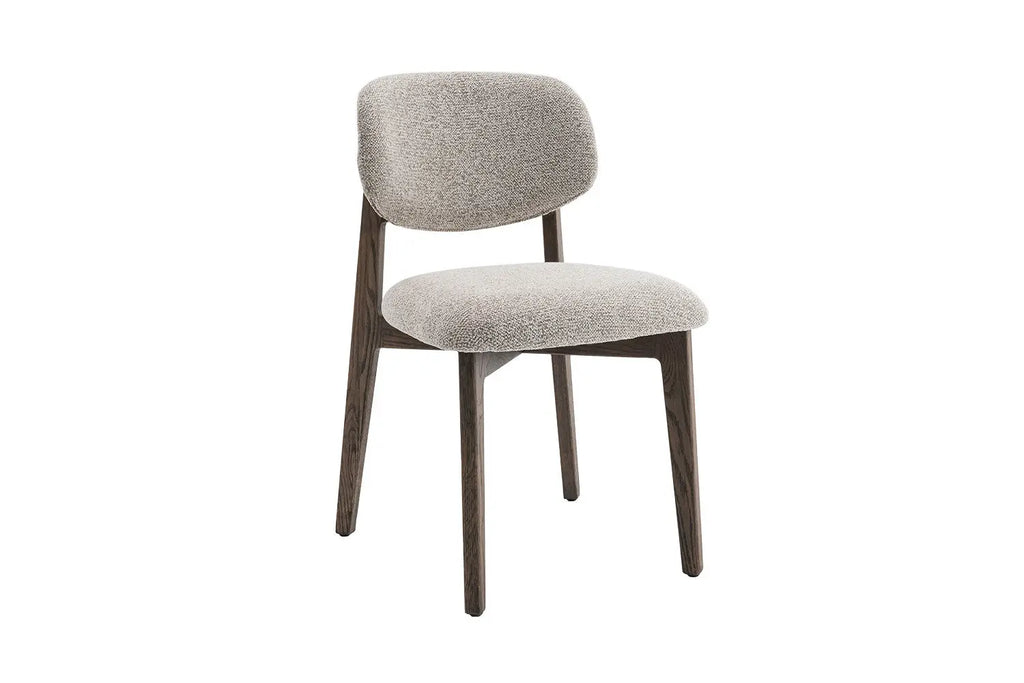 Chaise de salle à manger KAYA Chêne foncé et Sable – 48 x 59 cm | TIKAYLA