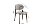 Chaise de salle à manger KAYA Chêne foncé et Sable – 48 x 59 cm | TIKAYLA