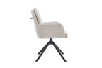 Chaise pivotante GRANA Beige avec accoudoirs – 85 x 50 cm | TIKAYLA