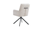 Chaise pivotante GRANA Beige avec accoudoirs – 85 x 50 cm | TIKAYLA