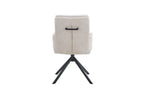 Chaise pivotante GRANA Beige avec accoudoirs – 85 x 50 cm | TIKAYLA