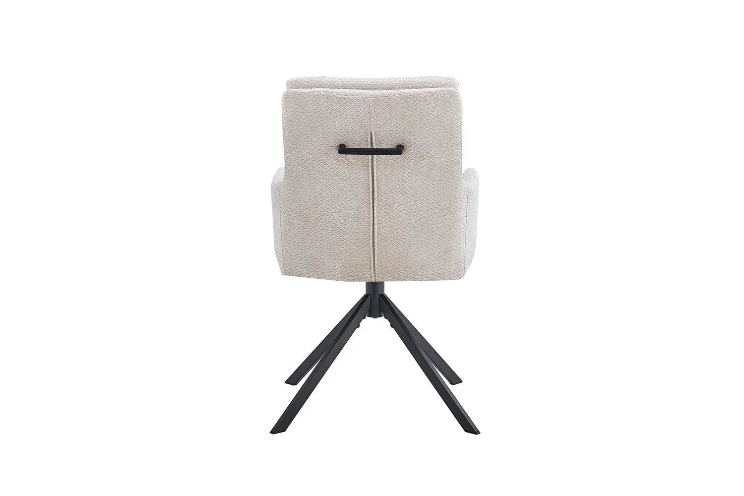 Chaise pivotante GRANA Beige avec accoudoirs – 85 x 50 cm | TIKAYLA