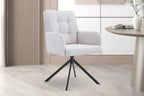 Chaise pivotante GRANA Écru avec accoudoirs – 85 x 50 cm | TIKAYLA