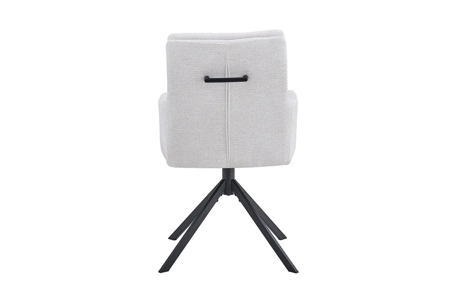 Chaise pivotante GRANA Écru avec accoudoirs – 85 x 50 cm | TIKAYLA